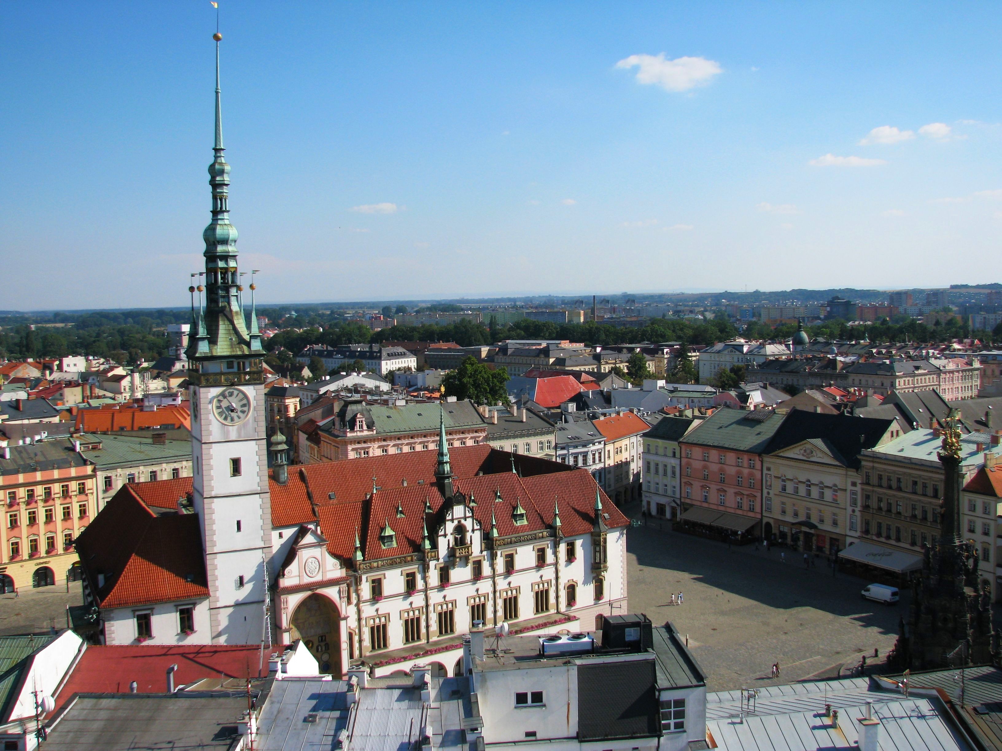 Rynek Górny z budynkiem ratusza z wieży kościoła św. Maurycego